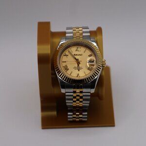 Custom Seiko Mod Datejust 39mm – Two Tone Gold/Steel | Champagne Roman Dial |